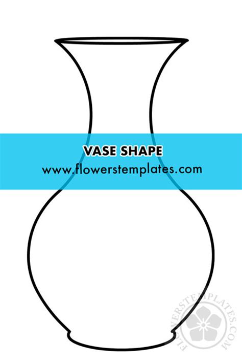 large vase shape printable flowers templates