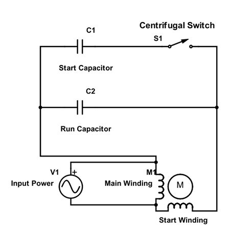 single phase motor start capacitor wiring diagram wiring diagram schemas