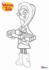 Coloring Ferb Phineas Candace Flynn Bubakids sketch template