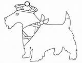 Scottie Terrier Scottish sketch template
