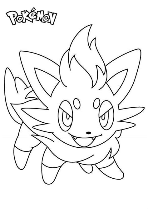 zorua  pokemon coloring pages  printable coloring pages