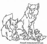 Wolf Coloring Family Pages Firewolf Anime Cute Pup Lineart Baby Drawing Wolves Deviantart Color Printable Drawings Getcolorings Getdrawings Omega Paintingvalley sketch template