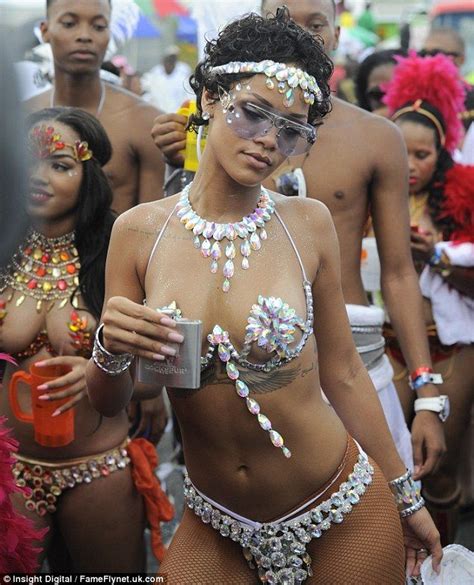 the party never stops rihanna just covers her chest in a bejewelled