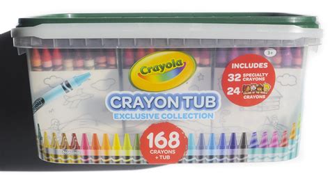 crayola crayon tub featuring colors   world exclusive