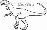 Coloring Dinosaur Raptor Pages Cool2bkids Via sketch template