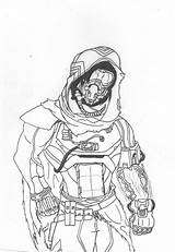 Destiny Titan Helmets sketch template