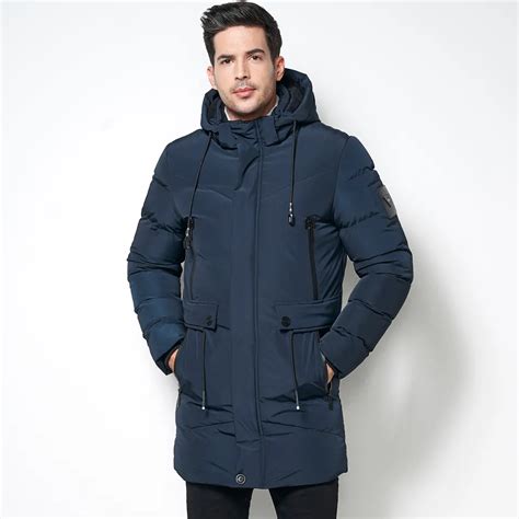 buy htlb  winter  men long casual warm parkas jacket men fleece coat