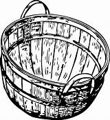 Coloring Basket Empty Bushel Popular sketch template