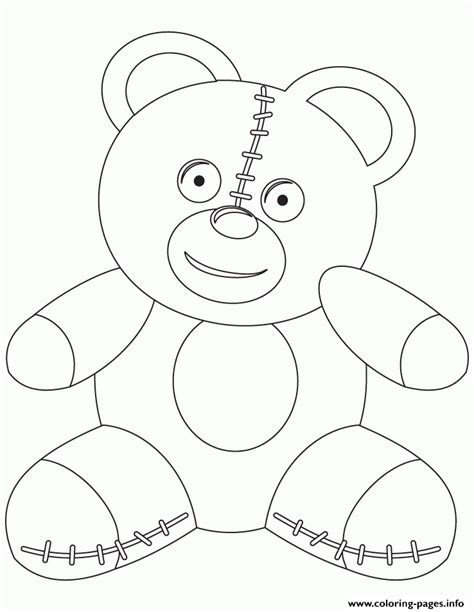 teddy bear coloring page printable