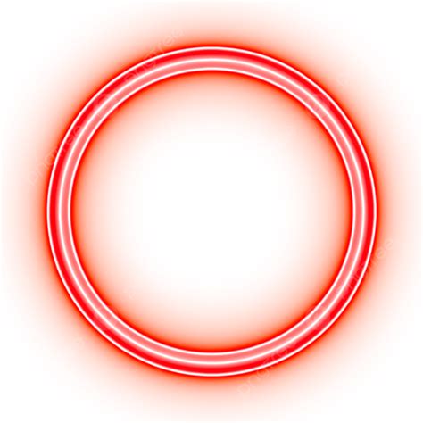 red neon circle frame border neon neon cricle png  vector  transparent background