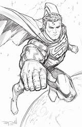 Superhero Perspective sketch template