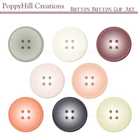 printable button button clip art  poppyhillcreations  etsy
