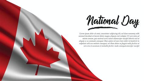 national day banner  canada flag background  vector art