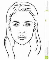 Face Template Chart Blank Printable Make Drawings Makeup Human Gesicht Stencils Minky Beauty sketch template