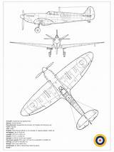 Spitfire Supermarine Mki sketch template