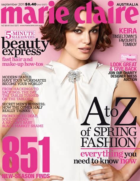 Keira Knightley Marie Claire September 2011 Cover Girl