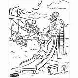 Coloring Pages Playground School Kids Color Sheets Drawing Preschool Kindergarten Activities Friends Themed Fun Leapfrog sketch template