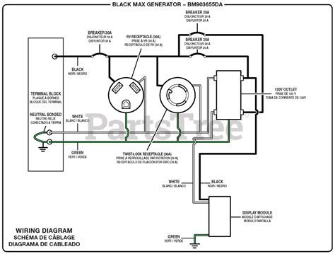 black max bm  da black max  watt generator wiring diagram parts lookup