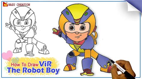 draw vir  robot boy easy youtube