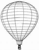 Balloon Air Hot Coloring Pages Balloons Kids Printable Clipart Luchtballon Patterns sketch template