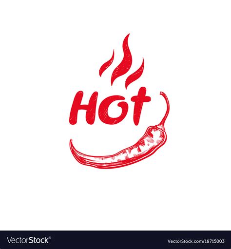 hot spicy icon with chilli 1 royalty free vector image