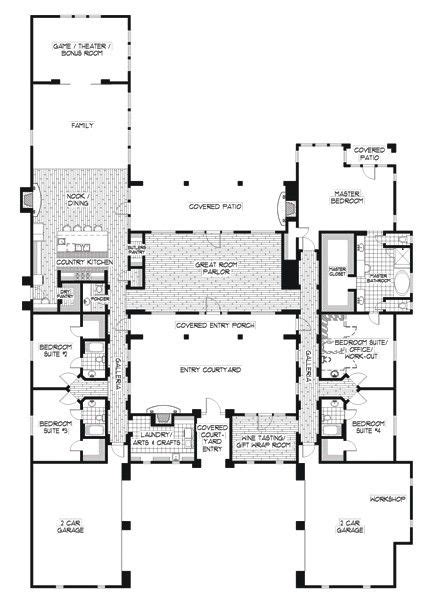 mexican hacienda style house plans modern home plans