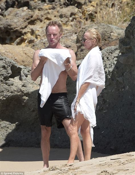 Trudie Styler Shows Off Her Impressive Figure With Sting In St Barts As