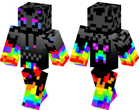 Rainbow Enderman Minecraft Skin Minecraft Hub