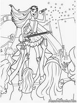 Coloring Barbie Dancing Book Princesses Game Enchanted sketch template