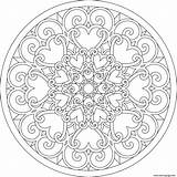 Coloring Mandala Pages Heart Printable Print Mandalas Adult Color Colouring Book Abstract Valentine Adults Kids Designs Cute Sheets Hearts Gif sketch template