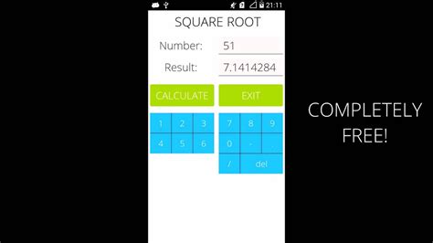 square root calculator  android youtube