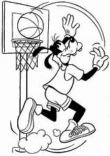 Coloring Goofy Tulamama Court Colorare Pippo Players Disegni Cestista Getdrawings Malvorlagen sketch template