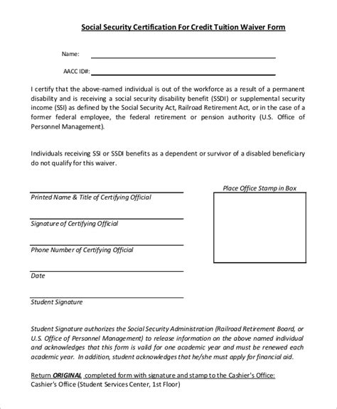 Free 7 Sample Social Security Forms In Pdf