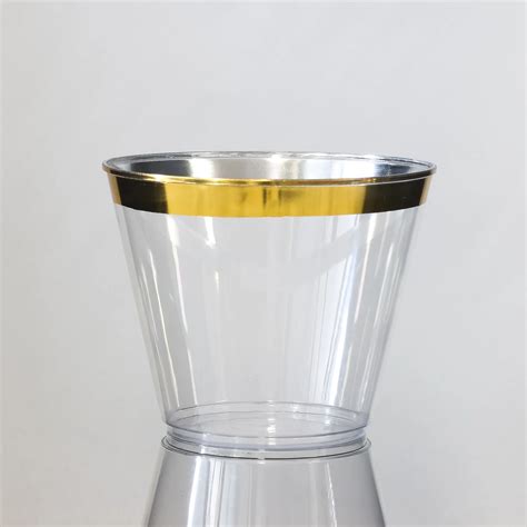 oz disposable gold rim plastic cup buy plastic gold rim cupplastic cup gold rimplastic gold