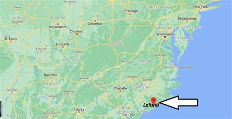 leland carolina  county  leland nc    map