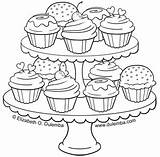 Coloring Cupcakes Tier Pages Tuesday Old Years Tuesdays Birthday Lots Tiers Celebration Almost sketch template