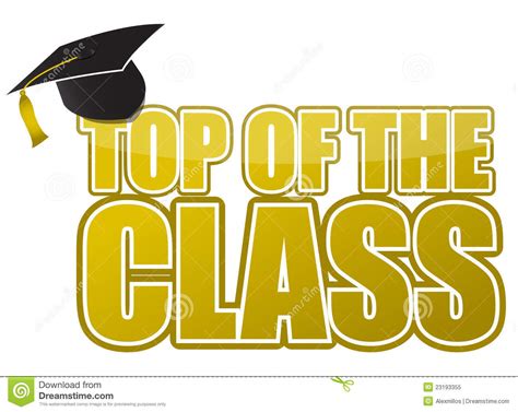 Top Of The Class Graduation Cap Illustration Stock Vector