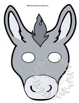 farm donkey mask template  lynne nicole designs tpt