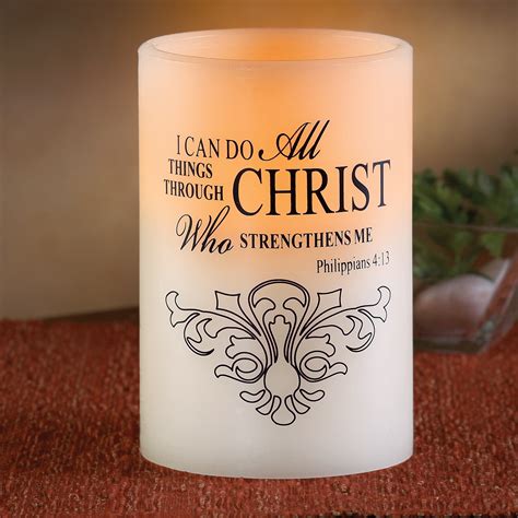 led christ strengthens flameless candle collections