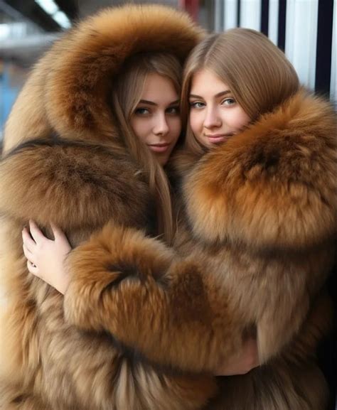 fox fur coat fur coats fur coat fashion two ladies lesbian love
