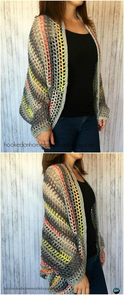 crochet women shrug cardigan  patterns tutorials