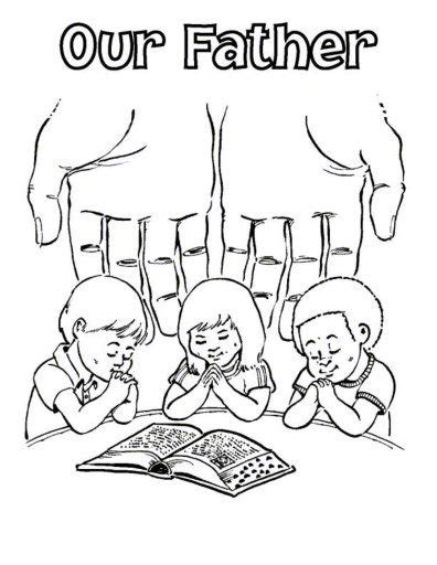 lords prayer coloring pages  children  parents sunday