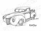 Coloring Pages Chevy Truck Ford Classic Pickup Trucks 1940 Printable Silverado Vintage Old Instant F150 Mustang Drawing Gt Getcolorings Cars sketch template