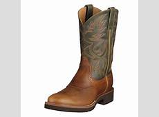 Ariat Mens Heritage Crepe Cowboy Western Boot Tan Green 10002565 39930