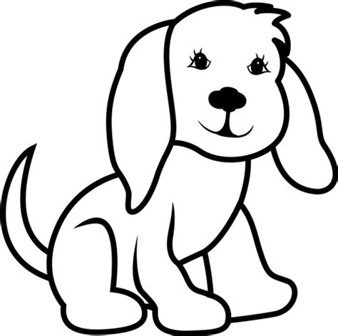 dog outline colouring pages