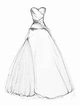 Wedding Dress Coloring Pages Illustration Custom sketch template