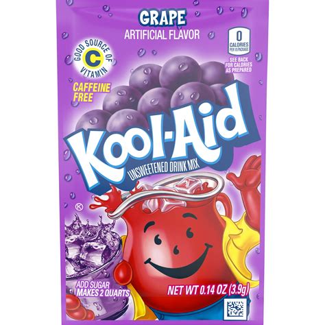 kool aid unsweetened grape artificially flavored powdered soft drink mix  oz packet