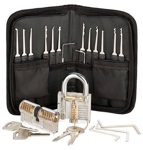 lockpicking set lock pick tools kit  clear locks