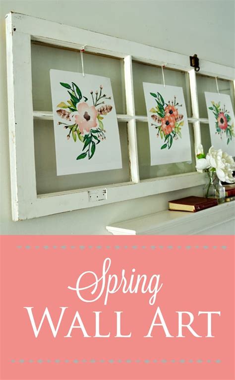 spring wall art   printables   window