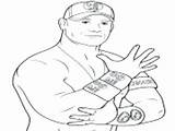 John Cena Coloring Pages Wwe Getcolorings sketch template